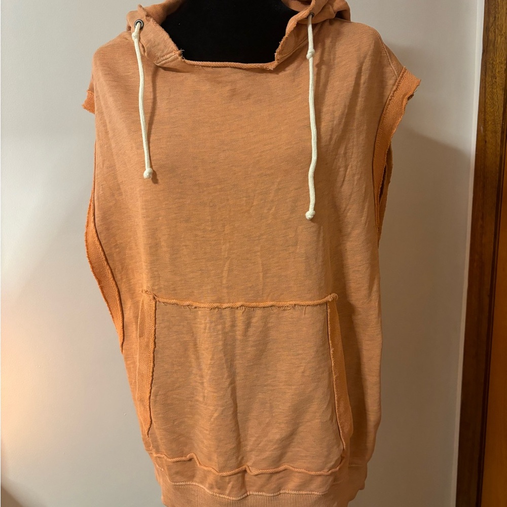 Free People Oversized Sleeveless Sweatshirt Size Small
